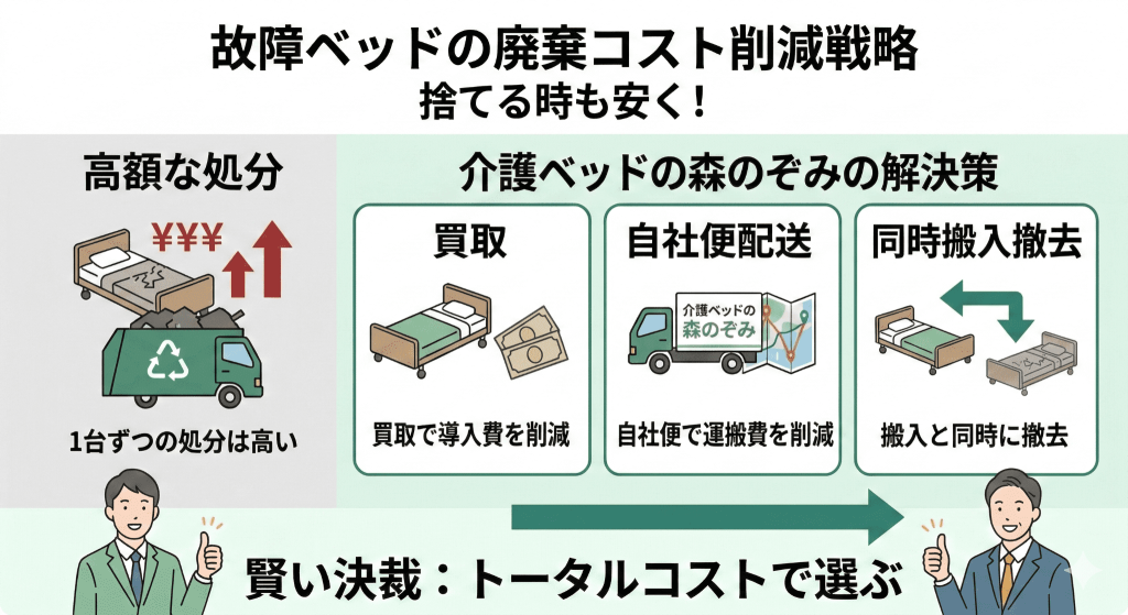 故障ベッドの廃棄コスト削減戦略方法